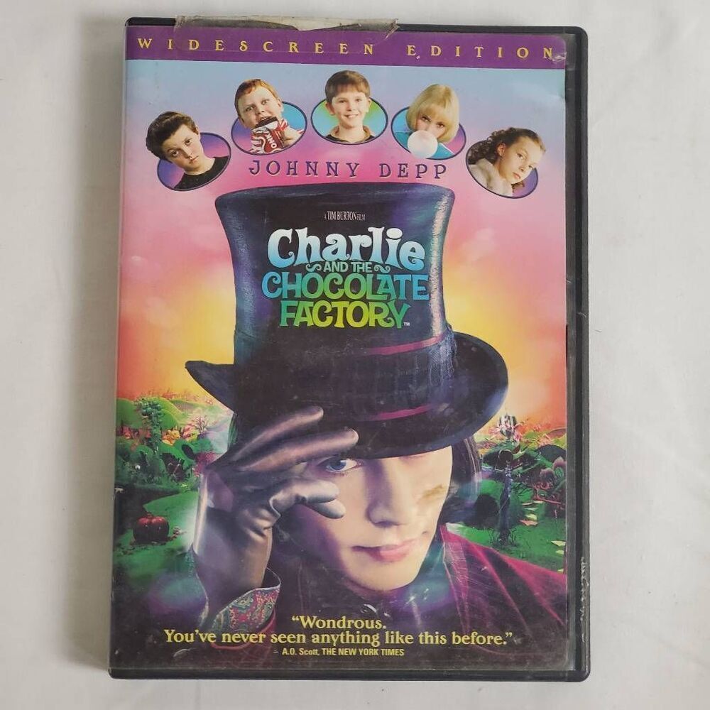 Charlie and the Chocolate Factory DVD (2005) Widescreen Johnny Depp Tim Burton